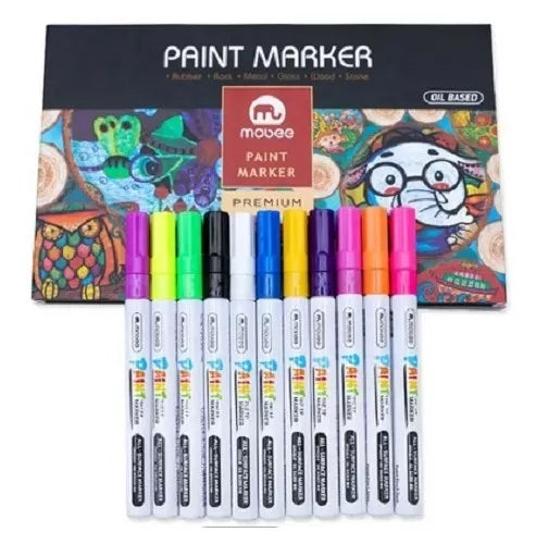 Маркери АКРИЛНИ 12 цвята