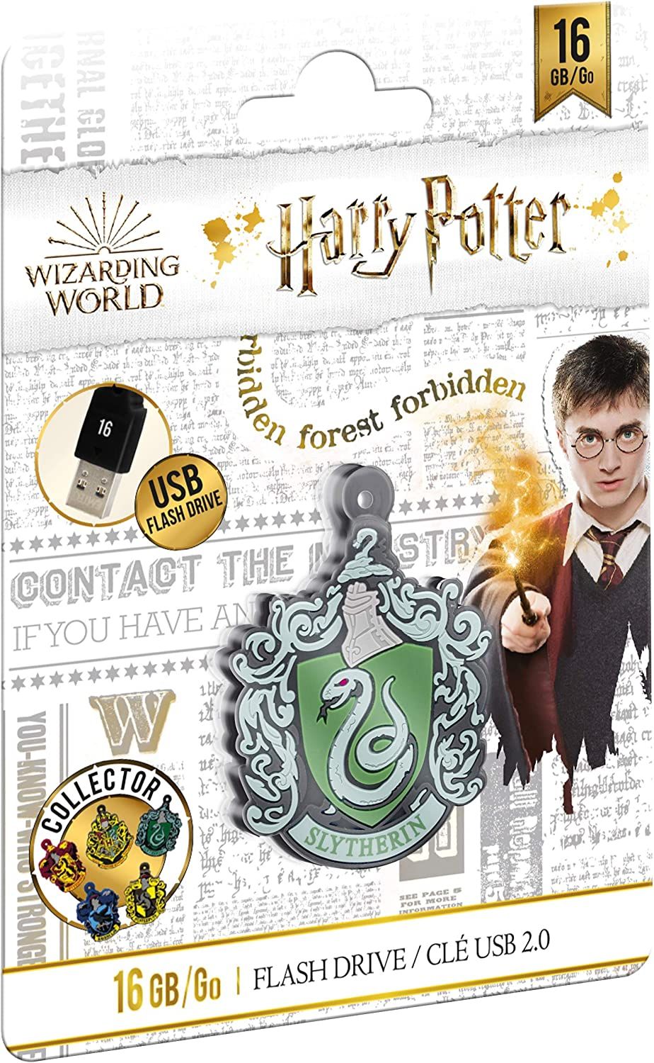 USB 2.0 Флаш памет Emtec - Collector Slytherin, 16GB,