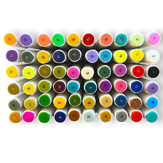 Двойни акрилни маркери AODEMEI – 60 броя двувърхи