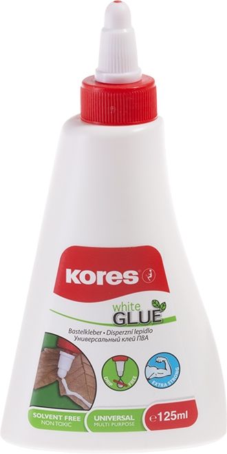 Бяло PVA лепило KORES, 125 ml