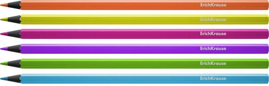 Цветни моливи ErichKrause ArtBerry® Neon, 6 цвята