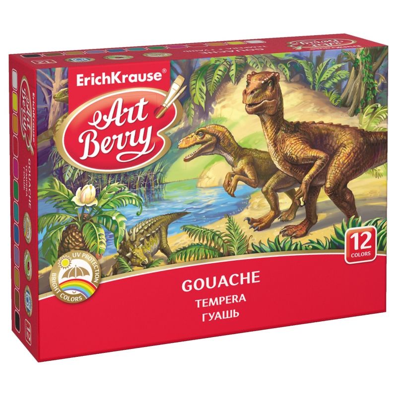 Темперни бои ErichKrause ArtBerry® с UV защита 12 цвята