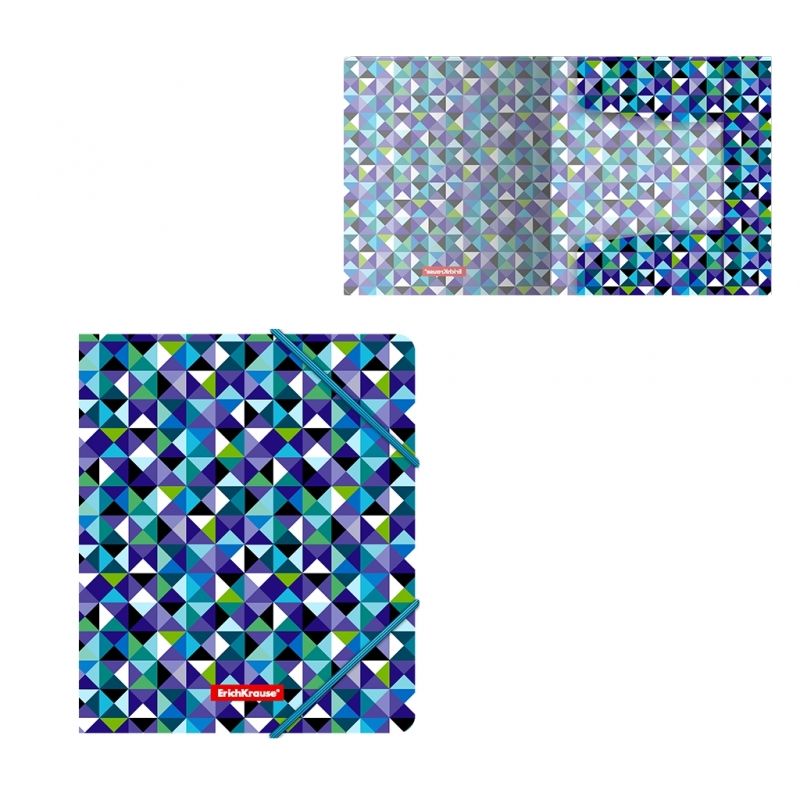 Папка с ластик ErichKrause® Cubes, с ластик, A5+