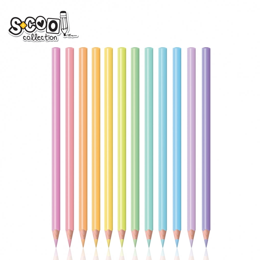Цветни моливи S-COOL 12 цвята, Pastel