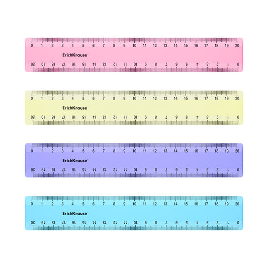 Пластмасова линия ErichKrause® Pastel, асорти, 20 см