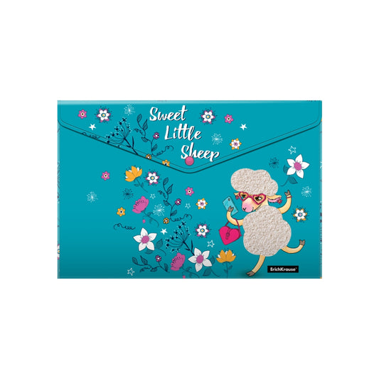 Папка с копче ErichKrause® Flower Sheep, А4