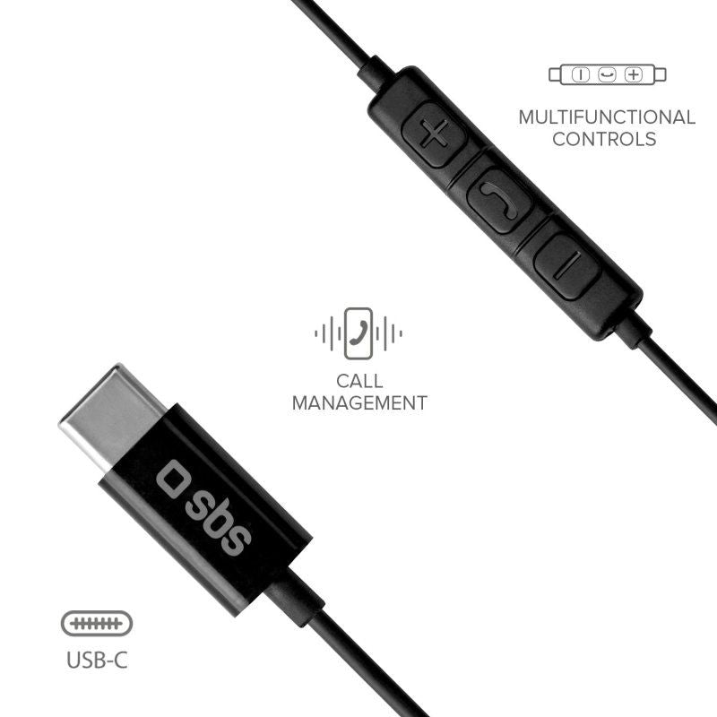 Слушалки с микрофон SBS - Studio Mix 100C, черни