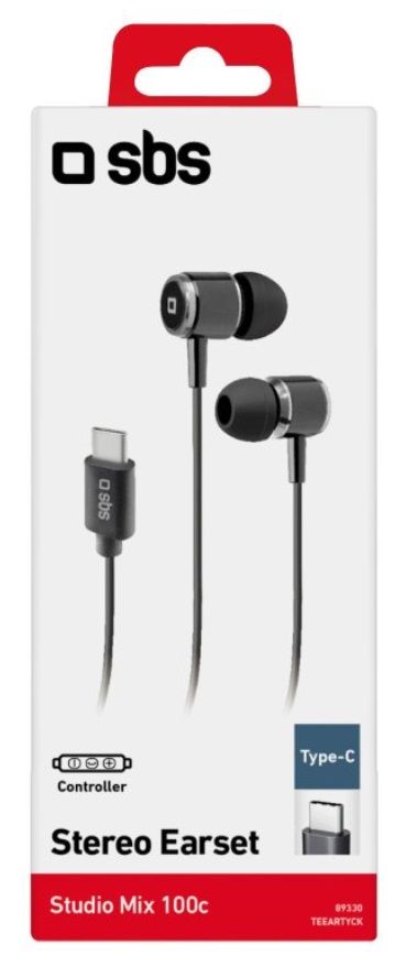 Слушалки с микрофон SBS - Studio Mix 100C, черни