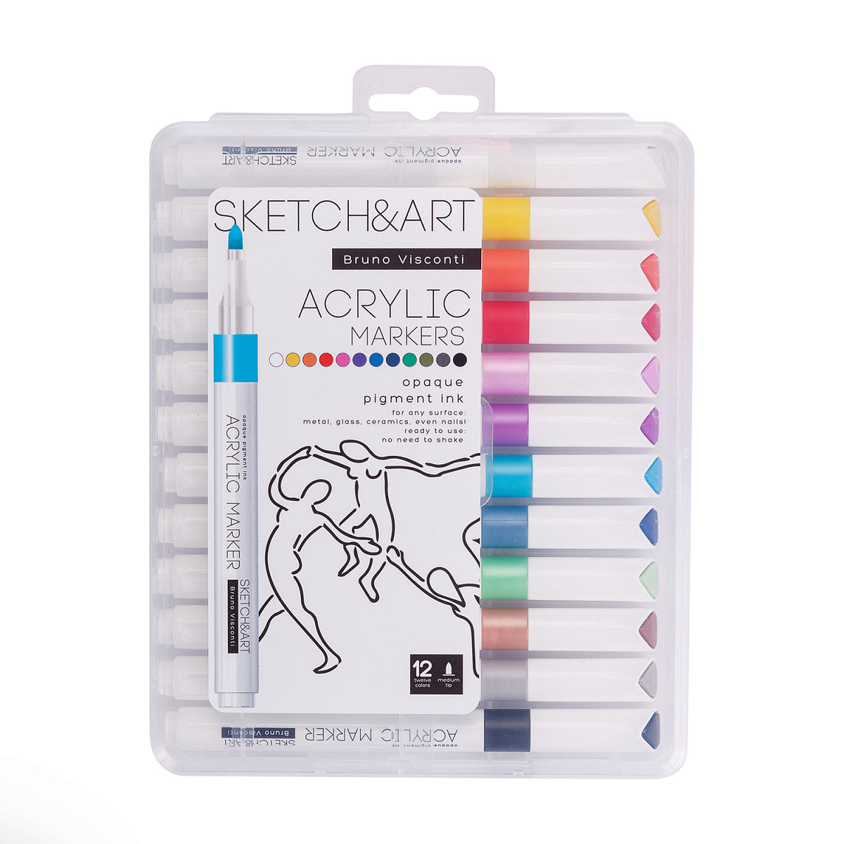 Акрилни маркери Sketch&Art - 12 цв.