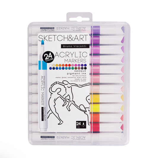 Акрилни маркери Sketch&Art - 24 цв.