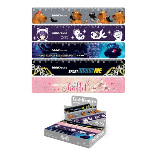 Пластмасова линия ErichKrause® Frozen Beauty, 15 см