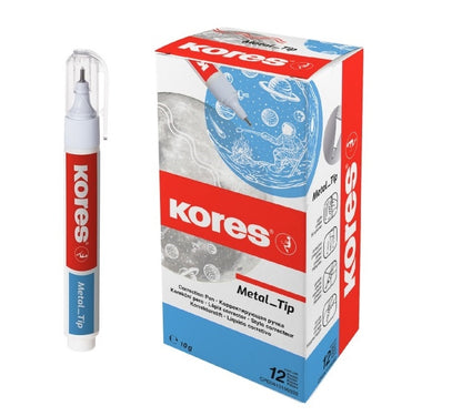 Коректор химикалка KORES с метален връх, 10 гр.