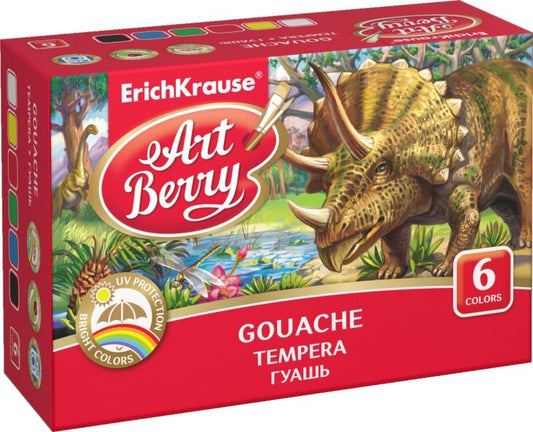 Темперни бои ErichKrause ArtBerry® с UV защита 6 цвята