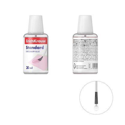 Течно лепило ErichKrause® Standart с четка, 20 ml