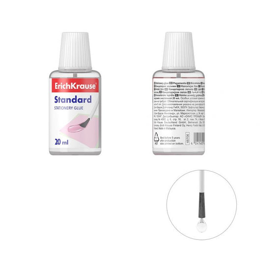 Течно лепило ErichKrause® Standart с четка, 20 ml