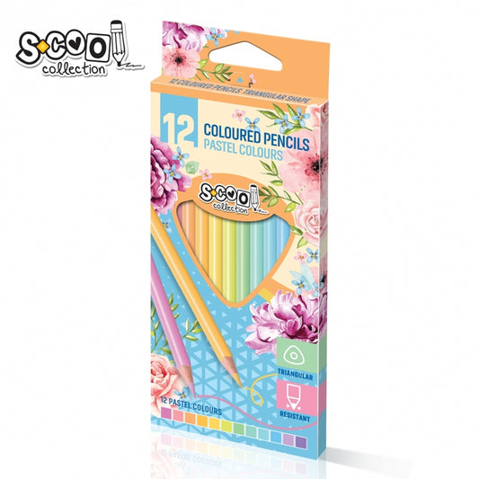 Цветни моливи S-COOL 12 цвята, Pastel