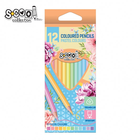 Цветни моливи S-COOL 12 цвята, Pastel
