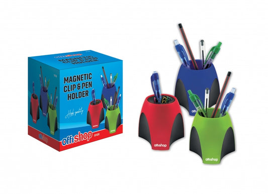 Магнитен моливник OFFISHOP + кламеродържач