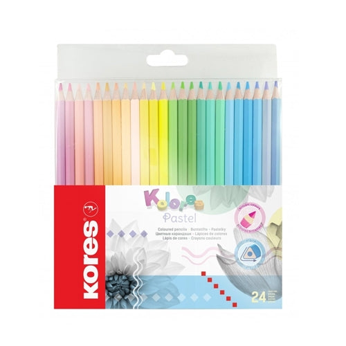 Комплект цветни моливи KORES Kolores Pastel 24 цвята