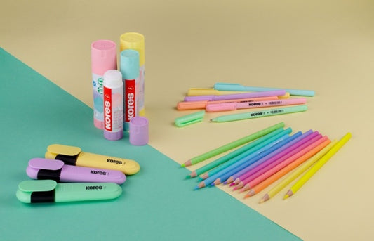 Комплект цветни моливи KORES Kolores Pastel 24 цвята