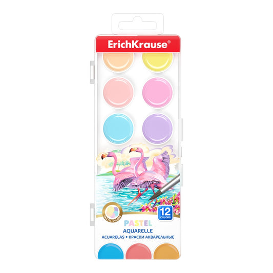 Aкварелни бои ErichKrause® Pastel 12 цвята