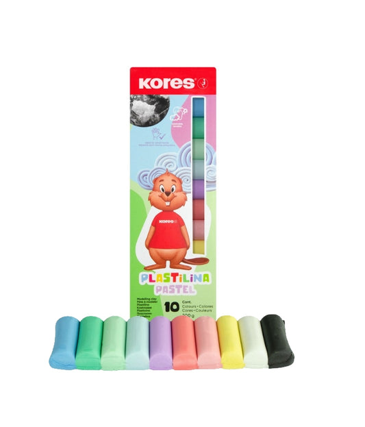 Пластилин KORES Pastel 10 цвята x 20 гр.