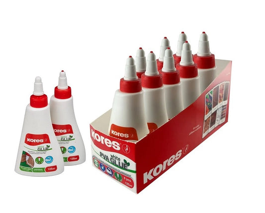 Бяло PVA лепило KORES, 125 ml